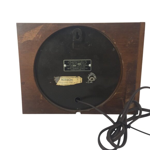Seth Thomas antique 1930’s Art Deco RODSON Clock Wood *RARE * USA 8 X 6 - Picture 6 of 10